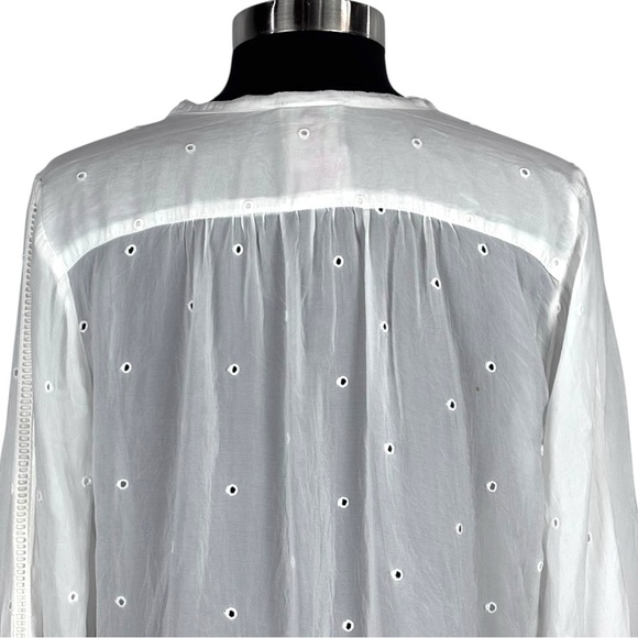 JOHNNY WAS EMBROIDERED EYELET BOHO PULLOVER TUNIC TOP - Picture 9 of 16